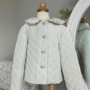 Edgehill Collection Quilted Kids Puffer - Cream